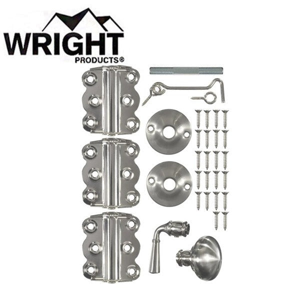 Wright - V321WH - Vinyl Screen Door Kit - 1/2"-1-3/4" Doors - Wood / Screen Doors - Optional Finish