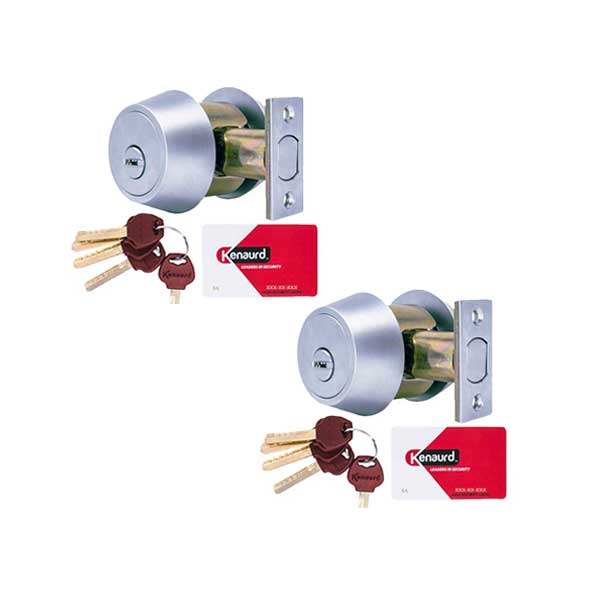 2 x Premium Key Controlled - Deadbolt - Double Cylinder - #06 Keyway - US26D - Satin Silver (Bundle of 2)