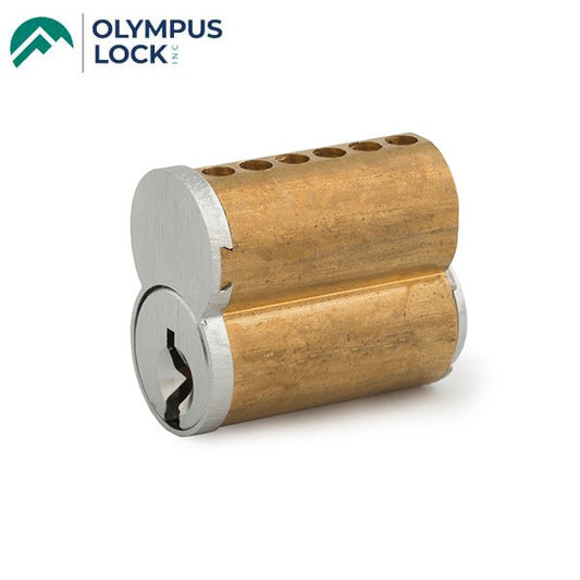 Olympus - 206 - Small Format Interchangeable Cores - Satin Chrome - Optional Keyway - Optional Keying