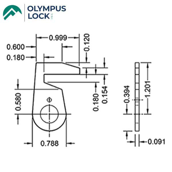 Olympus - DCNP-100-B3 - Straight Hook Cam