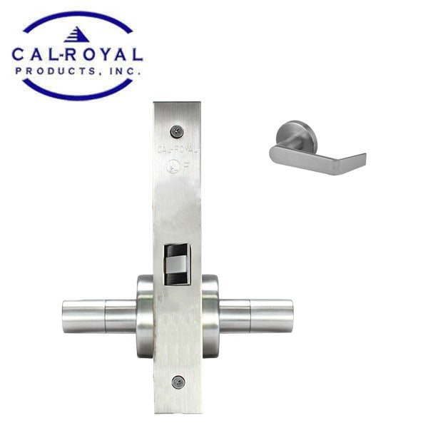 Cal-Royal - SC8010 - SS Lever - Passage - Mortise Lockset - US26D - Bright Chromium Plated - Grade 1
