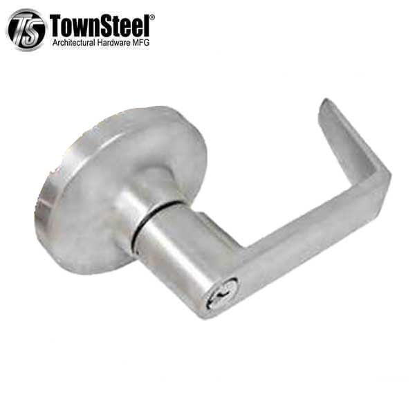 TownSteel - ED8900LS - Sectional Lever Trim - Storeroom - Nightlatch - LS Regal Lever - Non-Handed - 6-Pin Schlage Keyway - Compatible with Rim, SVR, LBR & 3 Point Push Bars - Satin Stainless - Grade 1