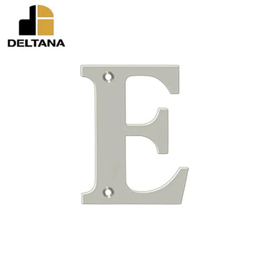 Deltana - 4" Residential Letter E - Brushed Nickel