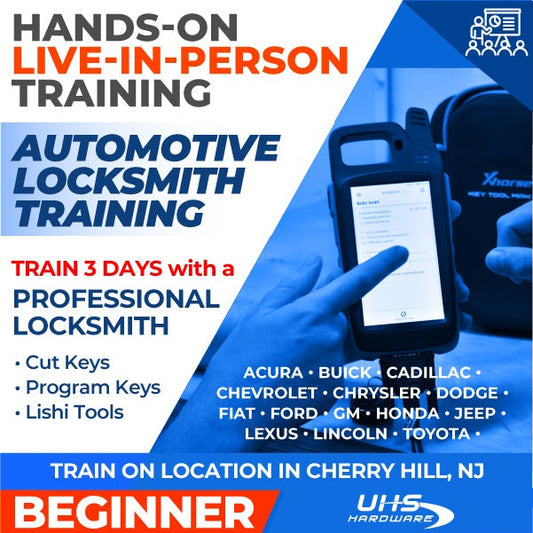Beginner Automotive Locksmith Training - Hands-On In-Person Training - 3 Days (Mon thru Fri) - By Appt