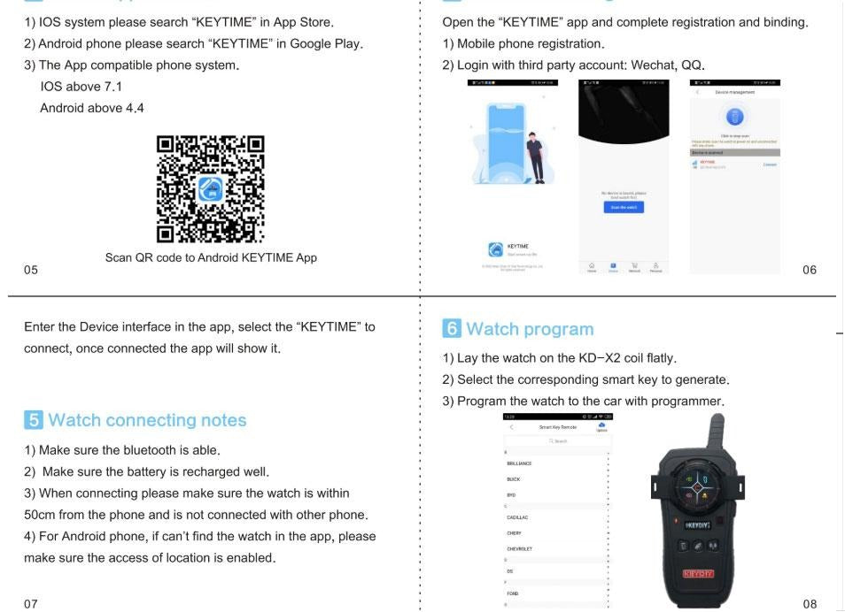 KEYDIY - KeyTime - LED Universal Smart Watch Remote - Waterproof - Replace Your Car Remote