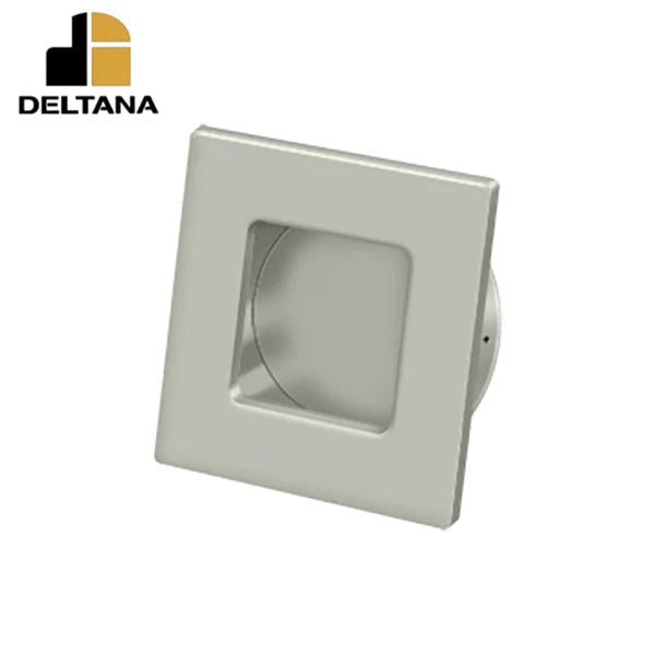 Deltana - Flush Pull - Square - Heavy Duty - 2-3/4" x 2-3/4" - Solid Brass - Optional Finish