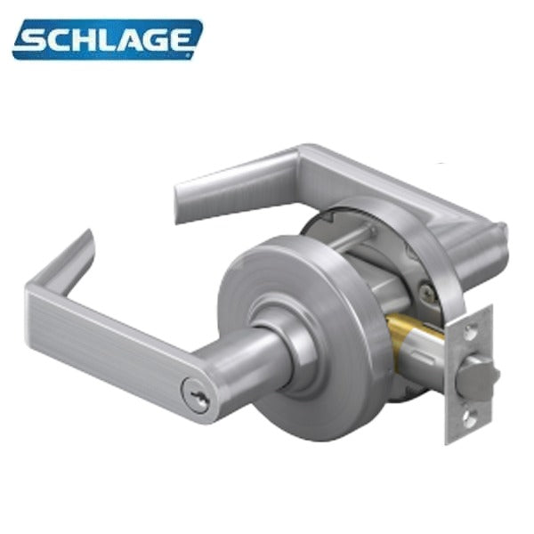 Schlage - ALX50-P - Office Rhoades Lever - Entrance - Key in Lever - C Keyway - Grade 2 - Bright Chrome 625/US26