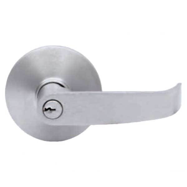TownSteel - ED8900LQ - Sectional Lever Trim - Entrance - LQ Curved Lever - Non-Handed - 6-Pin Schlage Keyway - Compatible with Rim, SVR, LBR & 3 Point Push Bars - Satin Chrome - Grade 1