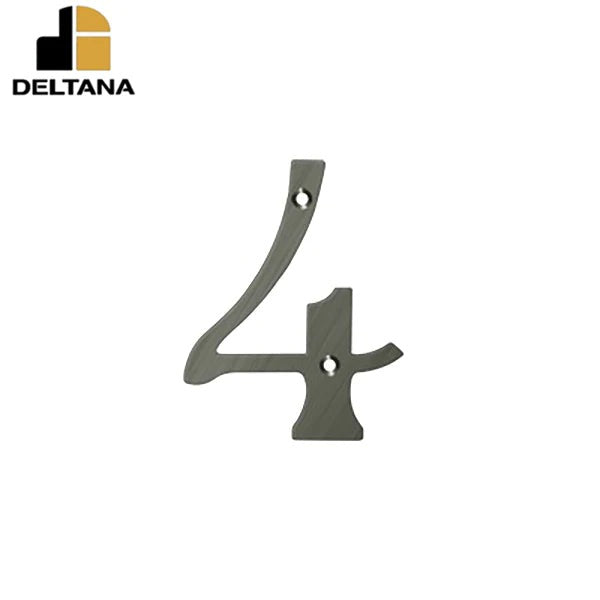 Deltana - 4" Numbers - Solid Brass - Optional Finish