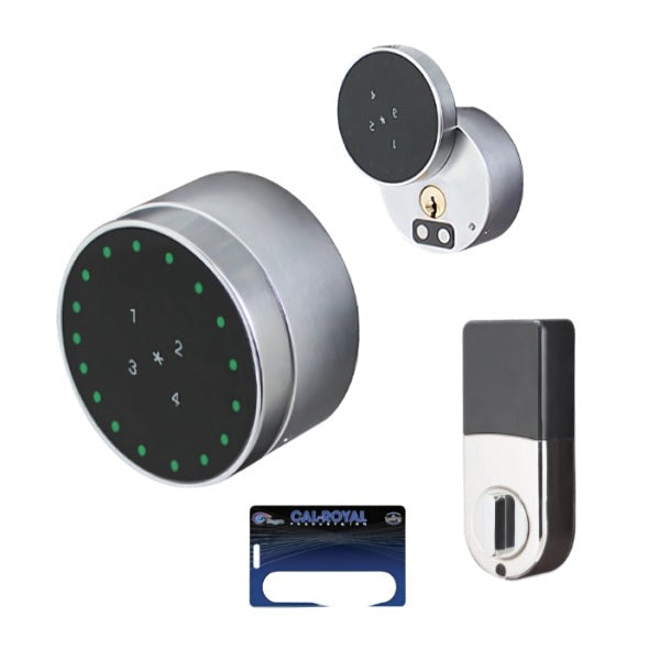 Cal-Royal - DB9000 - Touchscreen Electronic Deadbolt - Compatible with Apple and Android - Grade 2 - Satin Nickel