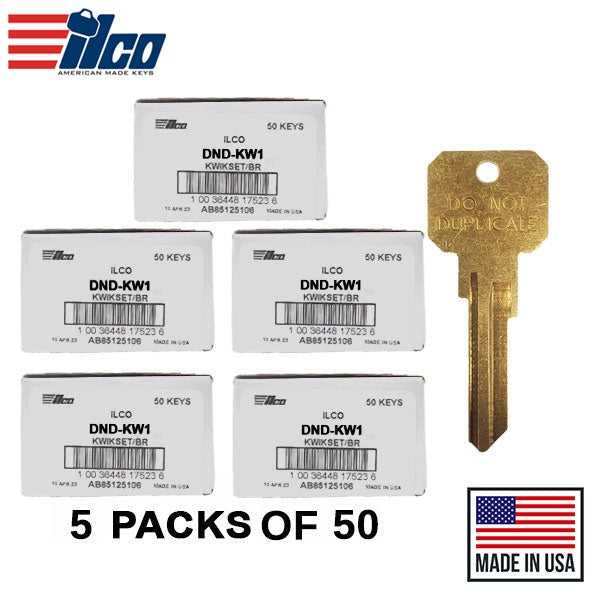 Ilco - DND-KW1 Key Blank - 250 Pack
