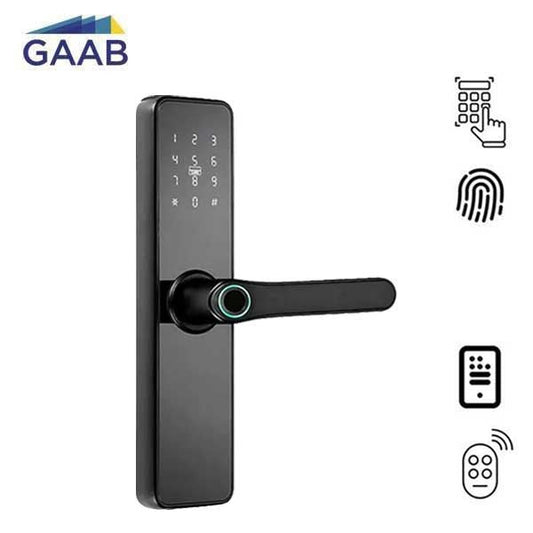GAAB - G750-BLK - Electronic Keyless Smart Door Mortise Lock - Bluetooth / Wi-Fi / Fingerprint - App Management - Black - Entrance - Euro Style