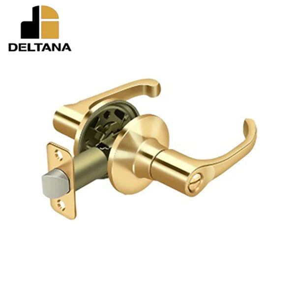 Deltana - Manchester Lever Privacy - 2-3/8" Backset - 1-3/8" - 2" Door Thickness - Universal Handing - Optional Finish