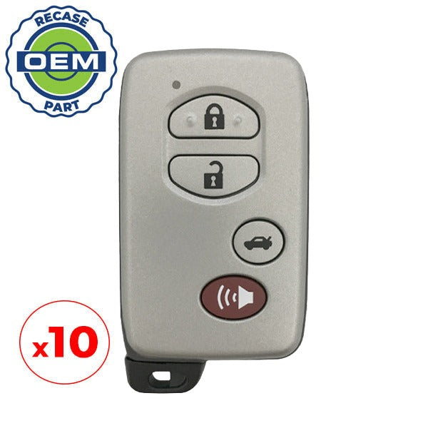 10 x 2007-2010 Toyota Camry / 4-Button Smart Key / PN: 89904-06041 / 0140 Board / HYQ14AAB (OEM Recase)