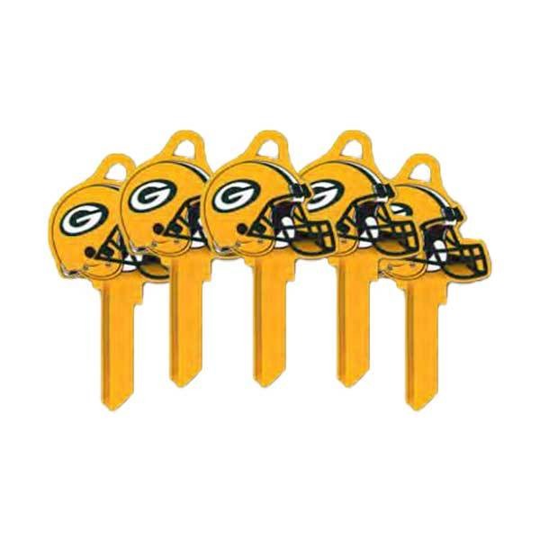 Ilco - NFL TeamKeys - Helmet Edition - Key Blank - Green Bay Packers - SC1 (5 Pack)