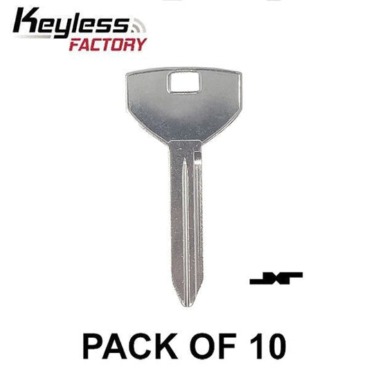 Keyless Factory - Y157 - P1794 - Chrysler - Dodge - Jeep - Metal Key Blank - Pack Of 10