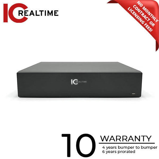 IC Realtime - HDVR-EL1616-2U4K-AI1 / 16Ch Coax + 16 IP / Rack-Mount Pentabrid / 80TB Max (Starting At 4TB HDD), 4K/12MP (Coax/IP) Support, 128Mbps Bandwidth
