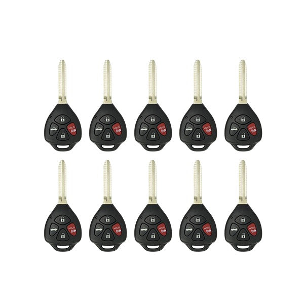 10 x 2008-2012 Toyota Avalon / Corolla / 4-Button Remote Head Key / GQ4-29T / (AFTERMARKET) (BUNDLE OF 10)