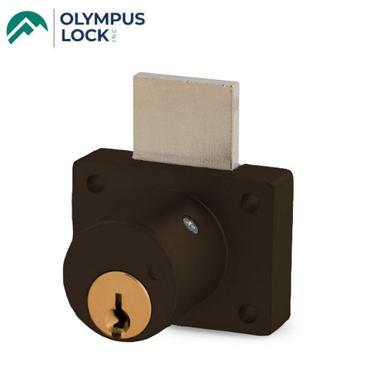 Olympus - 800S - Cabinet Drawer Deadbolt Lock - S Series Schlage C Keyway - Optional Cylinder Length - Oil Rubbed Bronze - Optional Keying - Grade 1