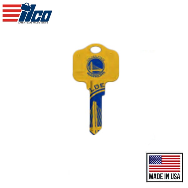 Ilco - NBA TeamKeys - Key Blank - Golden State Warriors - KW1 (5 Pack)