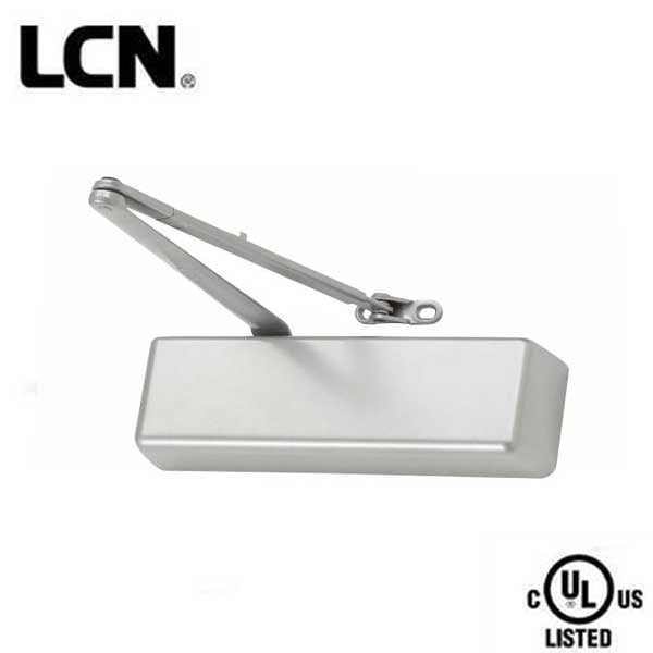 LCN - 4011 - Hydraulic Door Closer - Back Check Function - Optional Arm Functions Adjustable Size 1-5 - Aluminum - Plastic Cover - Fire Rated - Grade 1