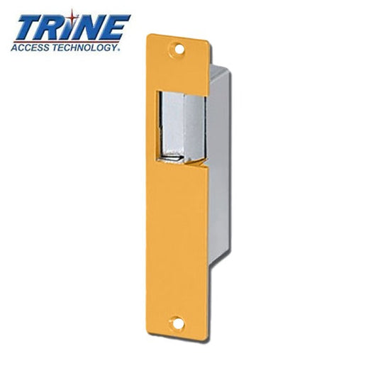 Trine - 001 - 8-16VAC / 4-6VDC - 5-7/8” x 1-1/4” - 00 Series - Electric Strike - Brass Powder Coated