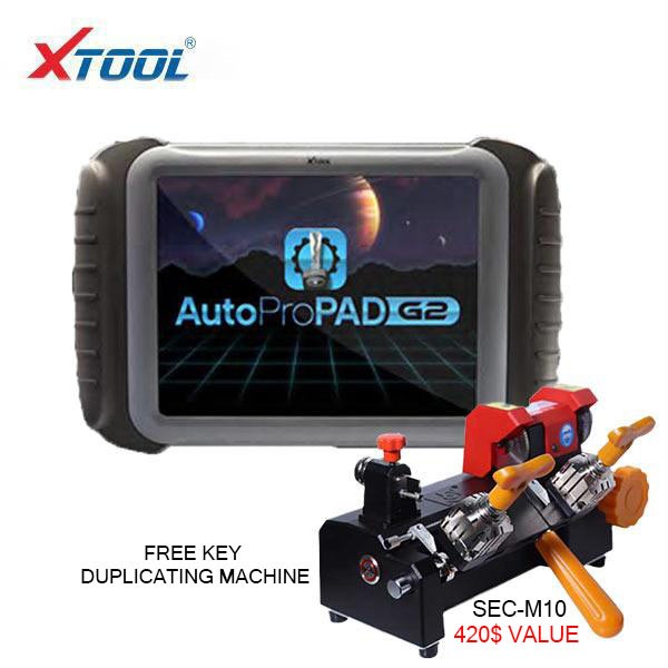 Xtool - G2-M10 - AutoProPad G2 Bundle - FREE SEC-M10 - Automotive Key Programmer & Manual Key Cutting Machine