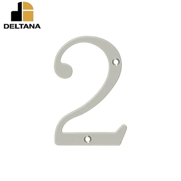 Deltana - 6" Numbers - Solid Brass - Optional Finish