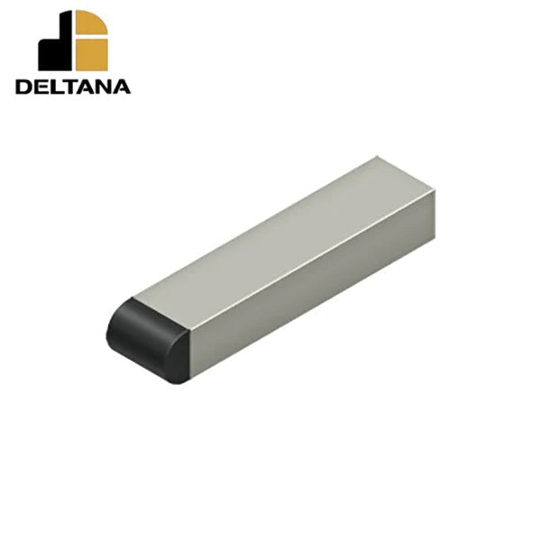 Deltana - 4" Contemporary Half-Cylinder Tip Baseboard Bumper - Solid Brass - Optional Finish