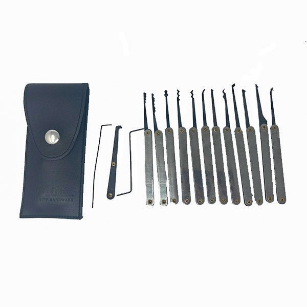 HQ Lock - Lock Pick Set with Leather Case - 15 Pieces