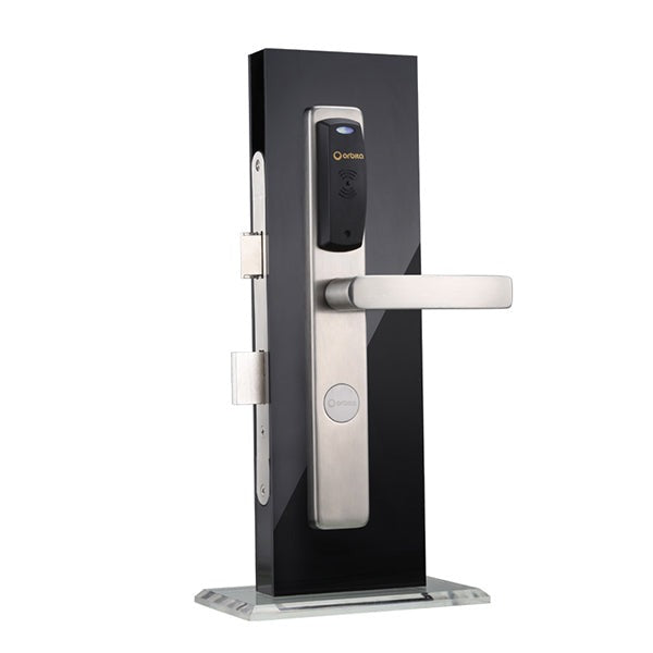 Orbita - E3064 - Mortise Hotel Lock - Bluetooth & MiFare RFID - 72 Ares Lever Set - DC6V - Silver - Grade 2