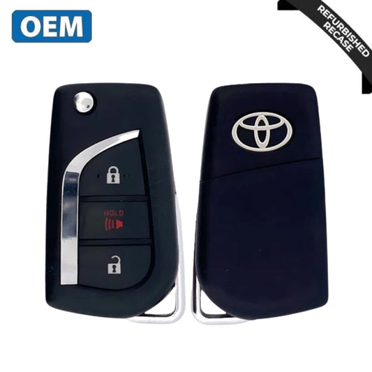 2019-2024 Toyota RAV4 / 3-Button Remote Flip Key / PN: 89070-0R300 (OEM Refurbished/Recase)