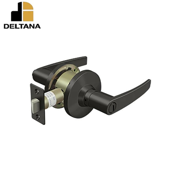 Deltana - Comm - Privacy Standard Grade 2 - Straight Lever - Latch: UL Listed w/ 1/2 - Optional Finish