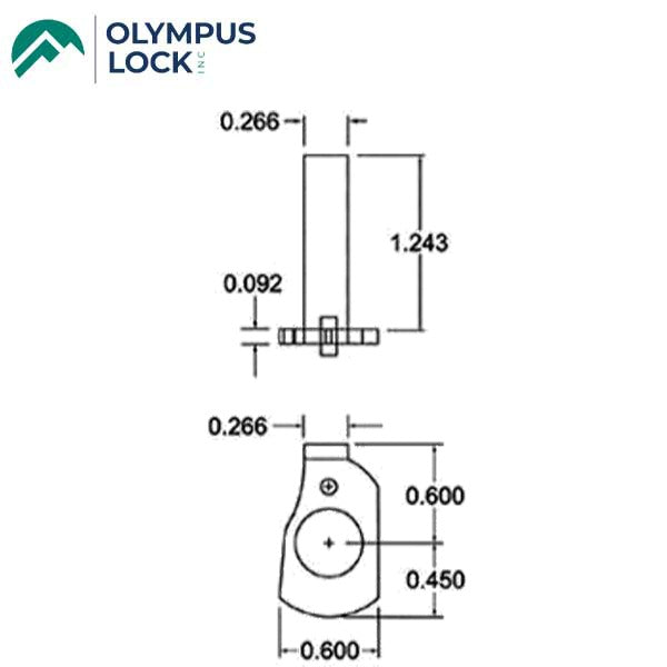 Olympus - DCNP-100-WB - Short Straight Cam With Horizontal Bar