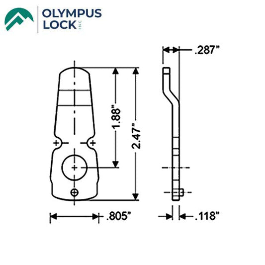 Olympus - 720 Series - 3-2 - 2.47" Offset Cam For Vertical Function