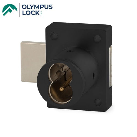 Olympus - 721DR - IC Core Deadbolt Cabinet Door Lock - BEST SFIC - 1-1/4" Cylinder Length - Flat Black - Optional Key Retaining - Optional High Security - Grade 1