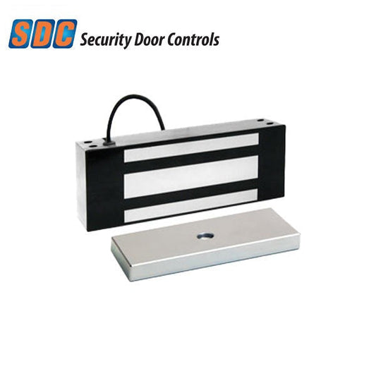 SDC - E6200 - Single Magnetic Lock - Surface Mount - Weatherized - 1200lbs. - 12/24VDC - Satin stainless steel - Grade 1