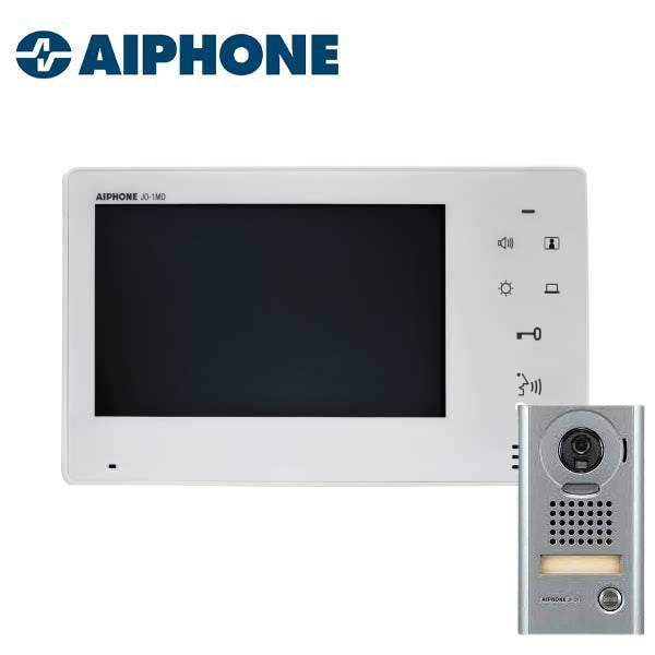 AIPHONE - Entry Security Intercom Box Set - Vandal Resistant - Surface Mount Door Station - 7" Display - Microphone & Camera