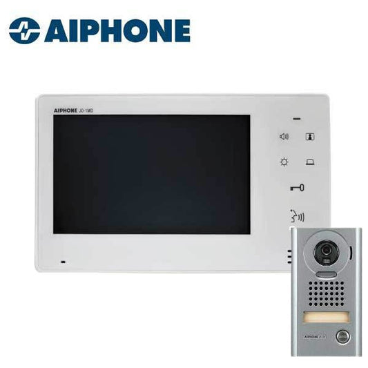AIPHONE - Entry Security Intercom Box Set - Vandal Resistant - Surface Mount Door Station - 7" Display - Microphone & Camera