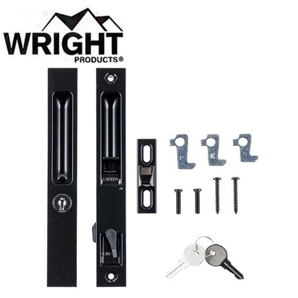 Wright - VK1133BL - Keyed Patio Door Flush Mount Latch - Black