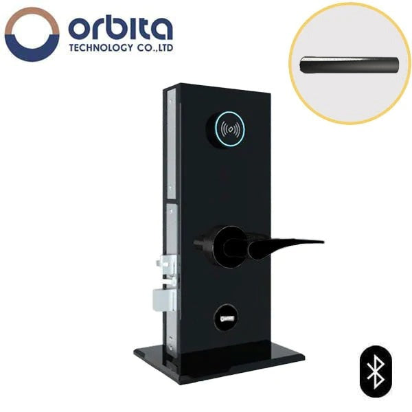 Orbita - S3074SBT - Mortise Hotel Lock - SPLIT Design - Bluetooth & RFID - Optional Lever Style - 6 VDC - Optional Finish - Grade 2