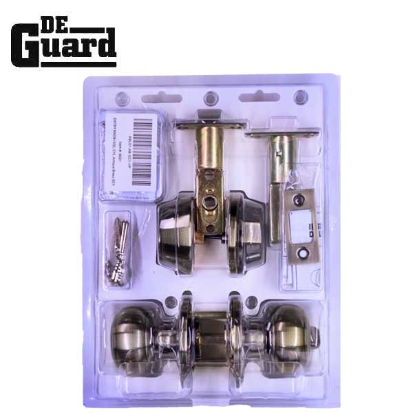 Premium Combo Lockset - Antique Bronze - Entrance - Retail Packaging - SC1 - Grade 3