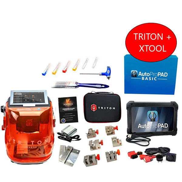 Triton PLUS - Automatic Key Cutting Machine (Ultimate Edition) + AutoProPAD Basic Transponder Programmer