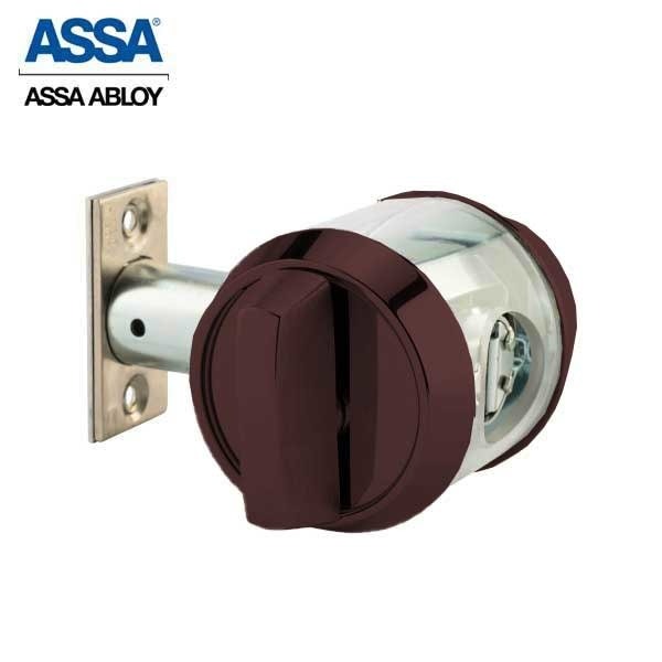 ASSA - 7000 Series - Maximum+ - Single Cylinder Deadbolt with Security Guard - KD - 624 - Dark Oxidized Bronze - Grade 1