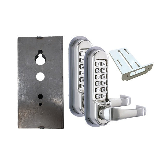 CodeLocks - CL515 Gate Box Kit - Mechanical Lock - Heavy Duty - Tubular Latch Bolt Gate Box Kit - Double Sided - Passage function - Optional Finish