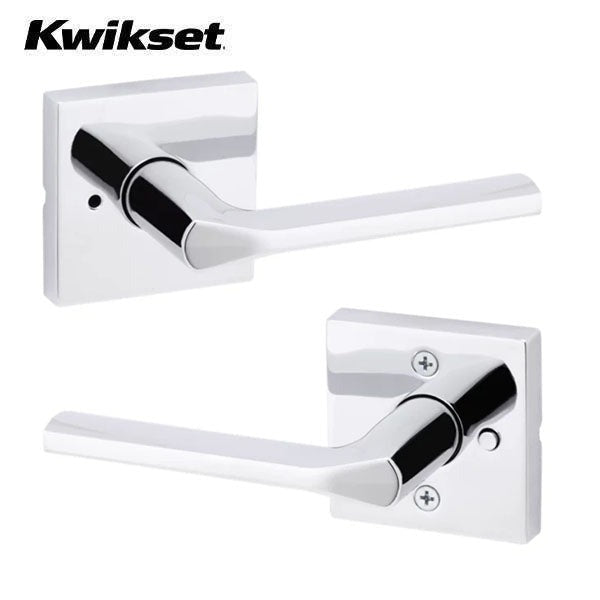 Kwikset - 730LSL - Lisbon Lever Set - Square Rose - Optional Finish - Privacy / Bed / Bath Function