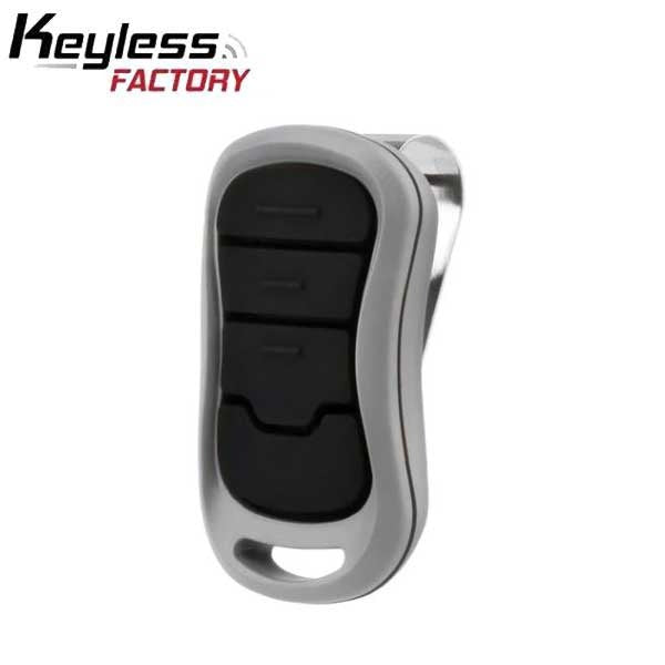KeylessFactory - Garage Door Remote - 3-Button - Replacement - 315/390 MHz - 3V