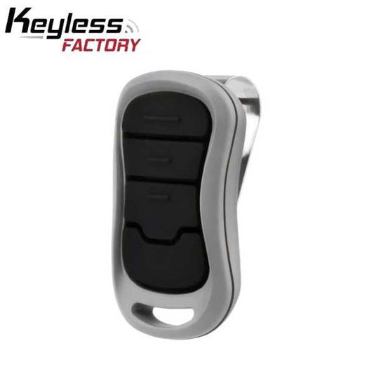 KeylessFactory - Garage Door Remote - 3-Button - Replacement - 315/390 MHz - 3V