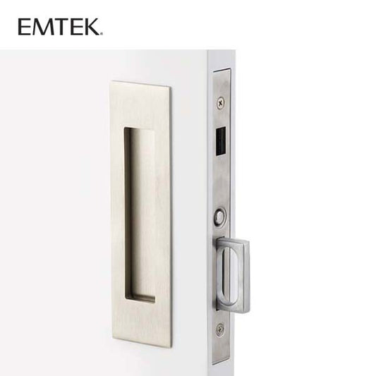 EMTEK - 2156 - Narrow Modern Pocket Door Mortise - Rectangular - Dummy - US15 - Satin Nickel