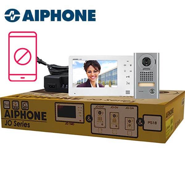 AIPHONE - Entry Security Intercom Box Set - Vandal Resistant - Surface Mount Door Station - 7" Display - Microphone & Camera